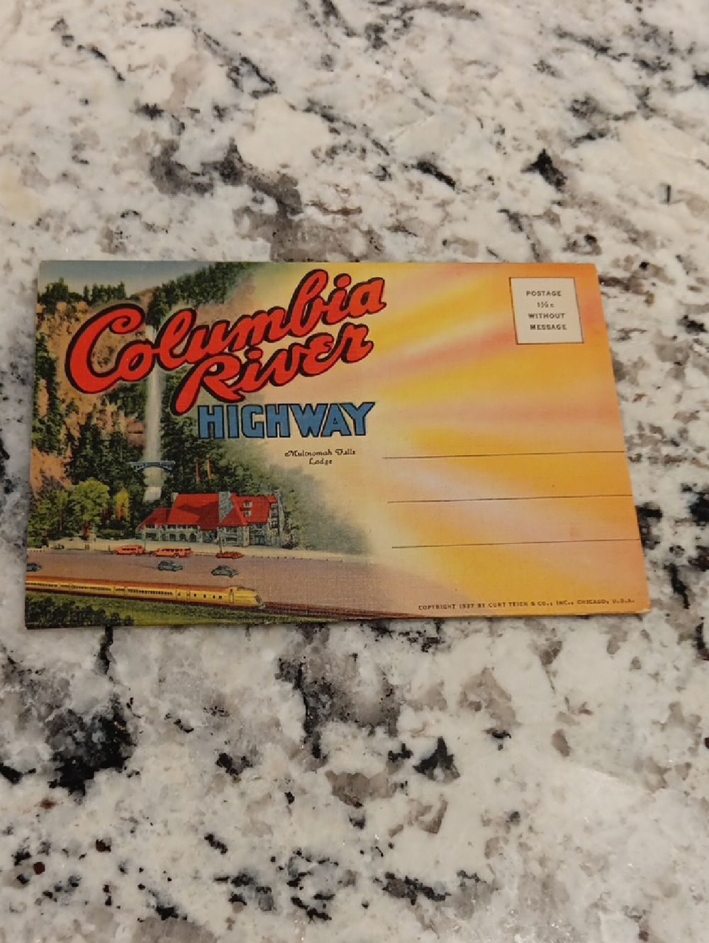 Columbia River Highway Post Card Fold Out